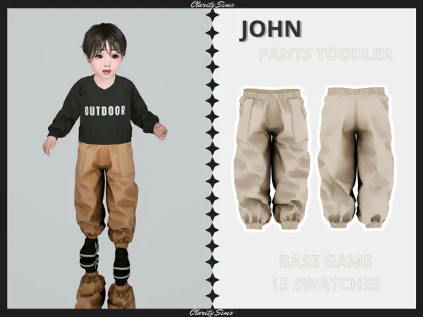 Alpha John Pants Toddler - The Sims 4 Custom Content