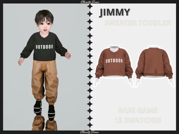 Alpha Jimmy Sweater Toddler - The Sims 4 Custom Content