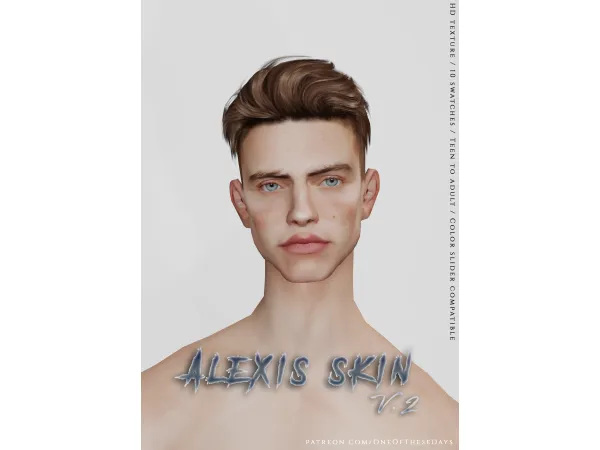 Alpha Alexis V2 SKIN OVERLAY APRIL GIFT by OneOfTheseDays - The Sims 4 Custom Content