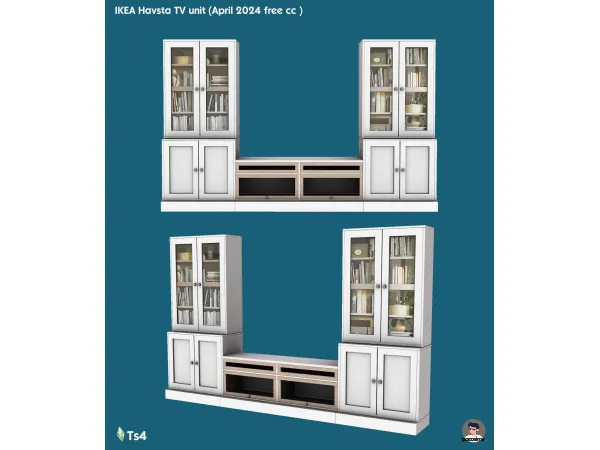 Alpha IKEA HAVSTA TV UNIT by pacosims - The Sims 4 Custom Content