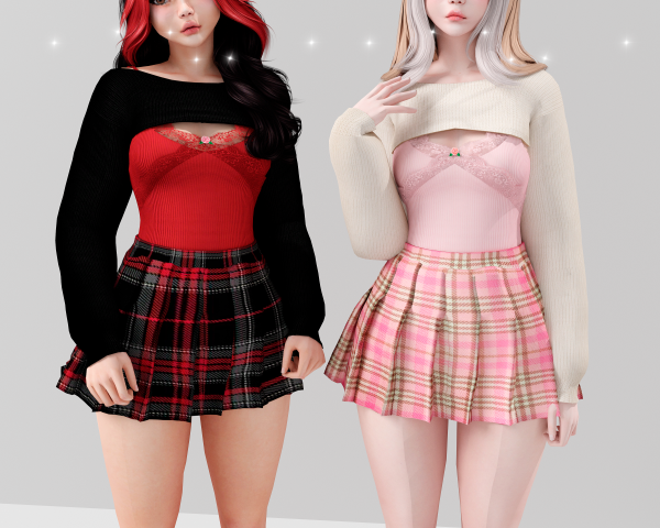 Alpha Effy mini outfit by simsfinds - The Sims 4 Custom Content
