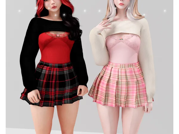 Alpha Effy mini outfit by babyetears - The Sims 4 Custom Content