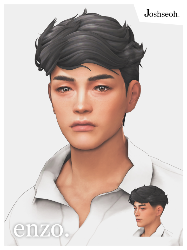 Maxis Match Enzo Hair by simsfinds - The Sims 4 Custom Content