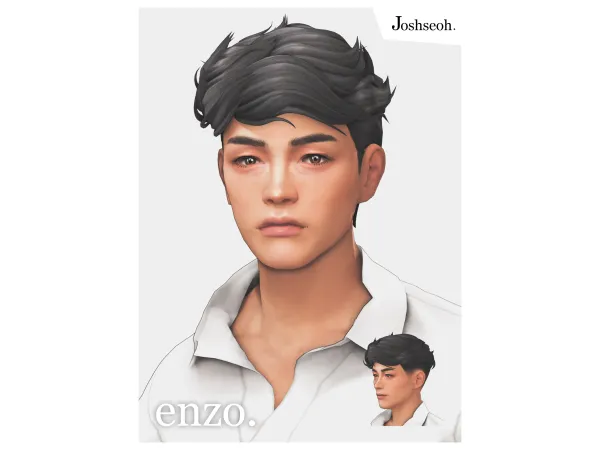 Maxis Match Enzo Hair by jo_se_oh - The Sims 4 Custom Content
