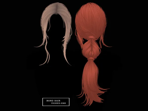 Alpha Bond Hair - The Sims 4 Custom Content