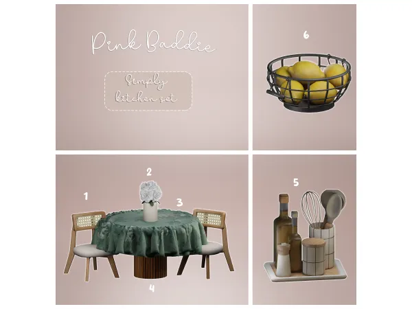 Simply Kitchen Set 🥄 by pinkbaddiesims