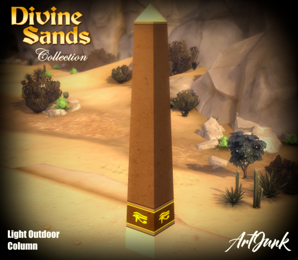 Maxis Match Divine Sands light column by simsfinds - The Sims 4 Custom Content