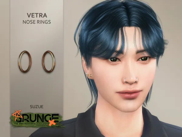 Alpha Grunge Vetra Nose Rings - The Sims 4 Custom Content