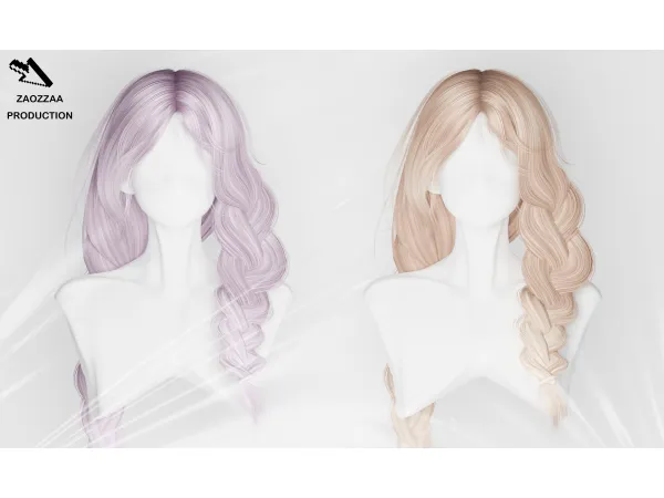 Alpha [ZAO]Sixty Four Hair by ZAOZZAA - The Sims 4 Custom Content