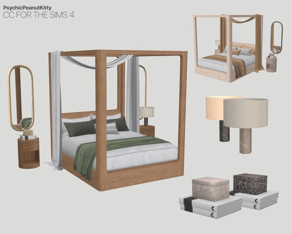 Alpha August Bedroom by psychicpeanutkitty - The Sims 4 Custom Content