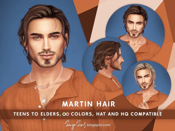 Alpha martin hair for kids by sonyasims - The Sims 4 Custom Content