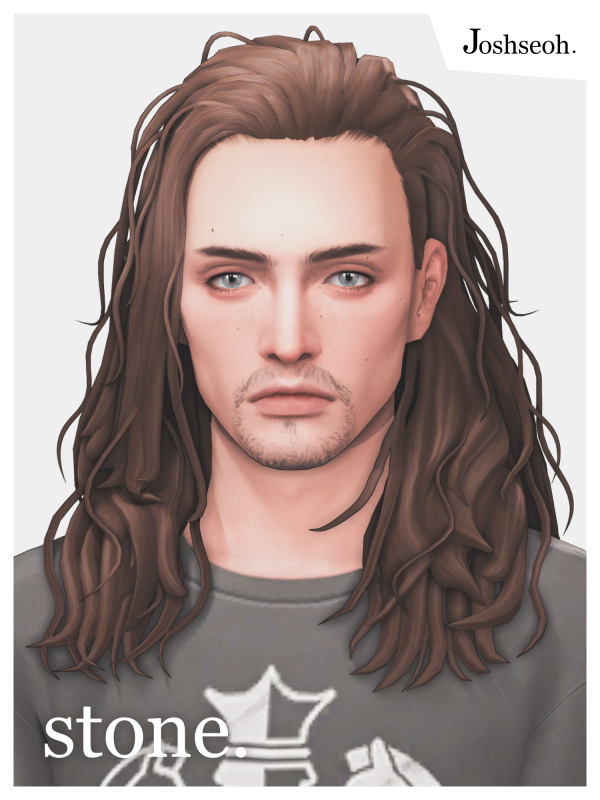 Maxis Match Stone Hair (Hair Commissions) by simsfinds - The Sims 4 Custom Content