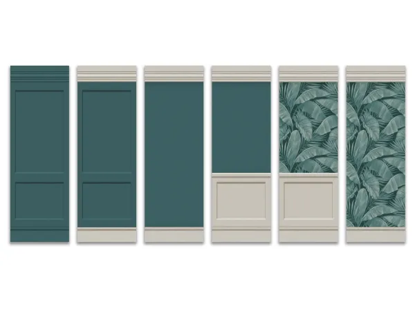 Mix Coastal Wall Set by Sooky88 - The Sims 4 Custom Content