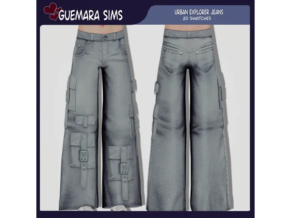 Alpha Urban Explorer Jeans (Male) (Public now) by guemarasims - The Sims 4 Custom Content