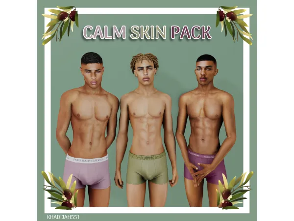 Alpha CALM SKIN PACK by khadijah551 - The Sims 4 Custom Content