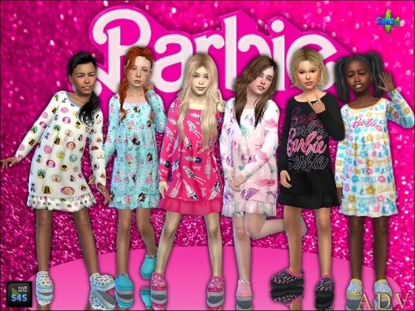 Mix Sleepwear for girls - The Sims 4 Custom Content