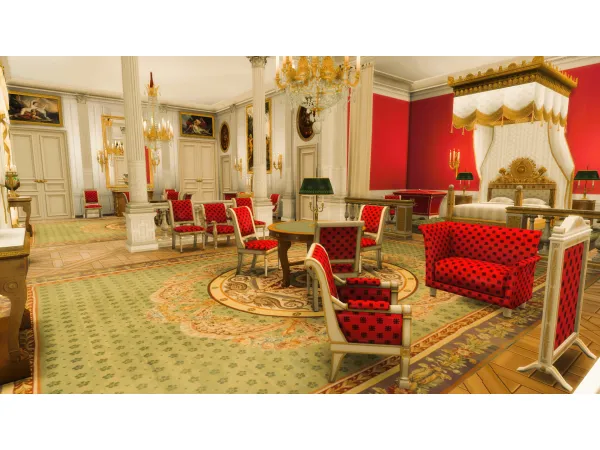 Mix Empress Bedroom in the Grand Trianon Set - The Sims 4 Custom Content