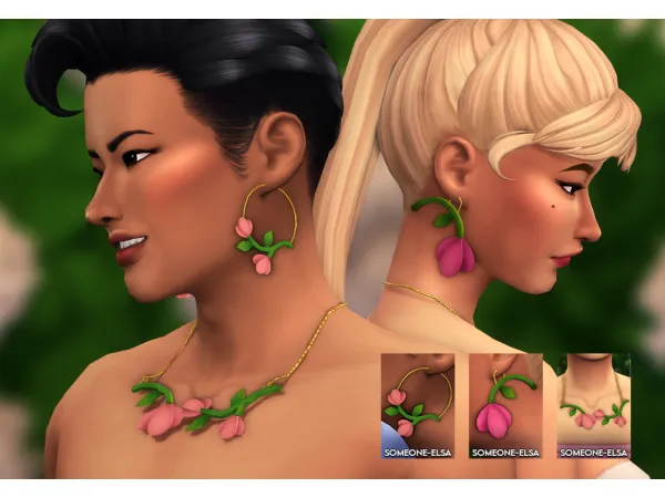 Maxis Match Flowery Jewellery by someone_elsa - The Sims 4 Custom Content