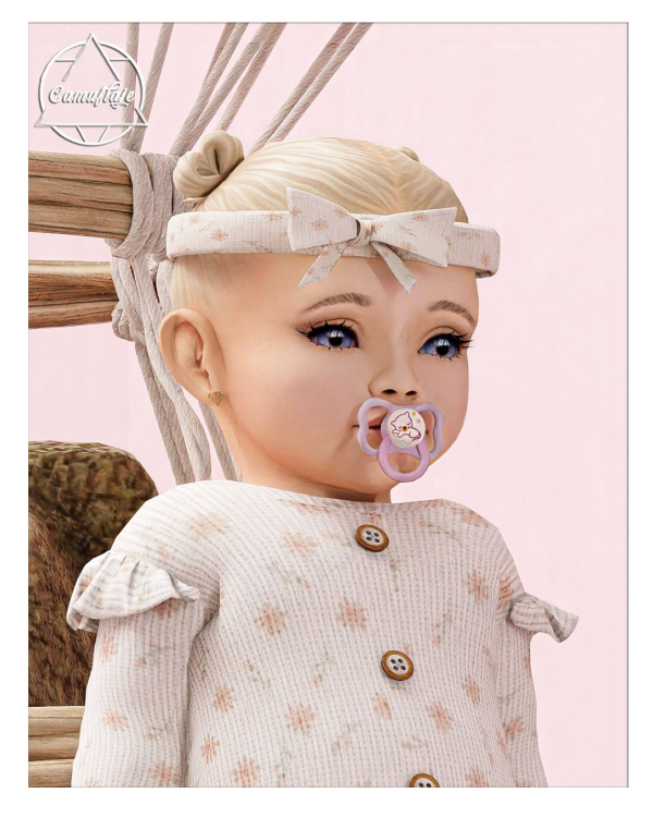 Alpha CUTE BABY Infant Collection (8 items) 3 Outfits Bucket Hat Beanie Headband Pacifier Earrings ALL IN ONE by simsfinds - The Sims 4 Custom Content