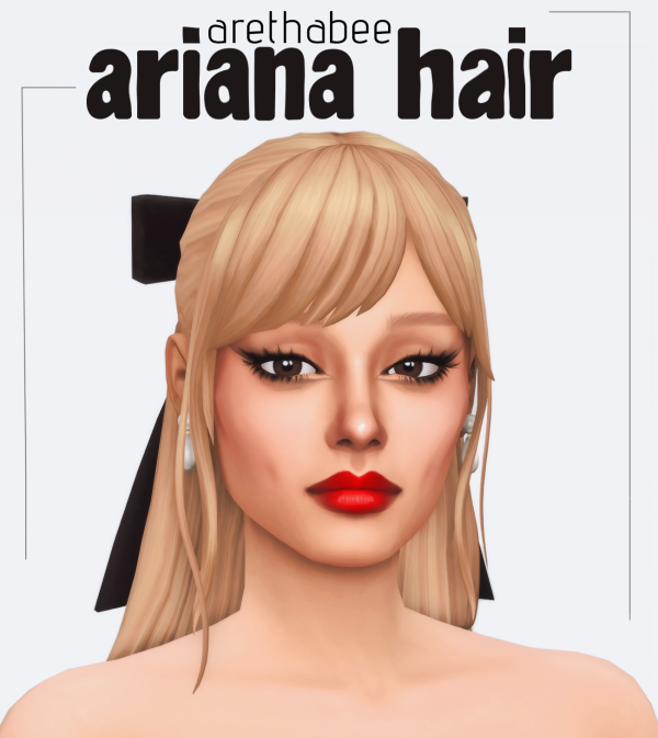 Maxis Match ariana hair (2 versions) by simsfinds - The Sims 4 Custom Content