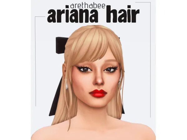Maxis Match ariana hair (2 versions) by arethabee - The Sims 4 Custom Content