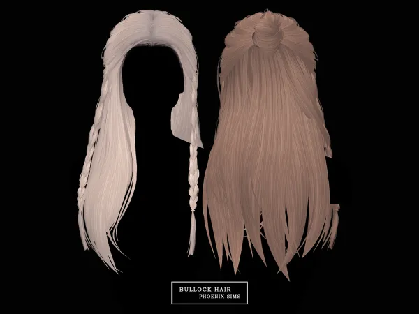 Alpha Bullock Hair - The Sims 4 Custom Content