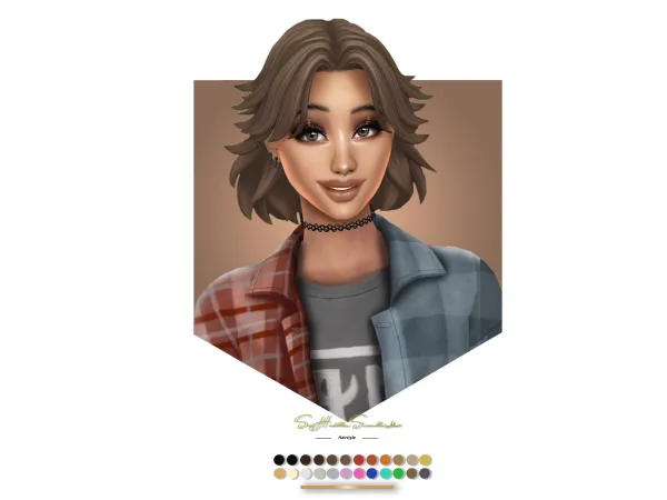 Maxis Match Lilly Hairstyle Grunge Collection - The Sims 4 Custom Content