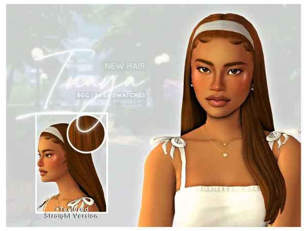 Maxis Match Inaya Hair by gegesims Updated - The Sims 4 Custom Content