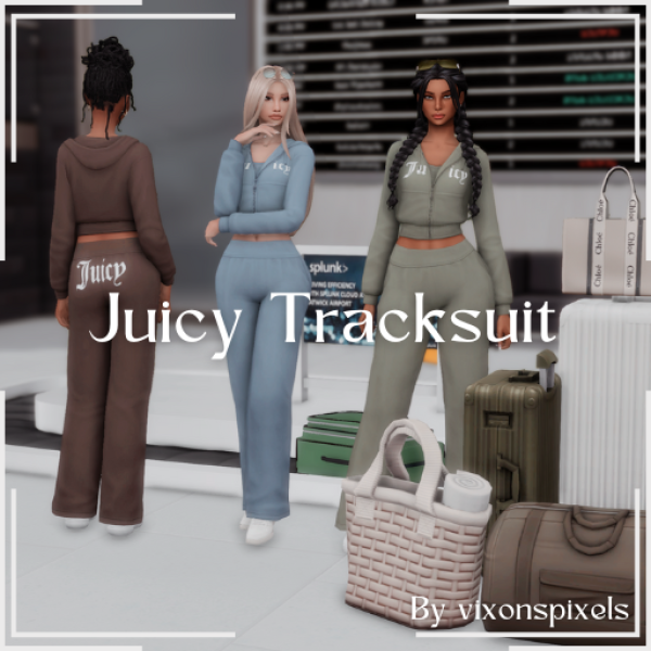 Maxis Match Juicy Tracksuit by simsfinds - The Sims 4 Custom Content