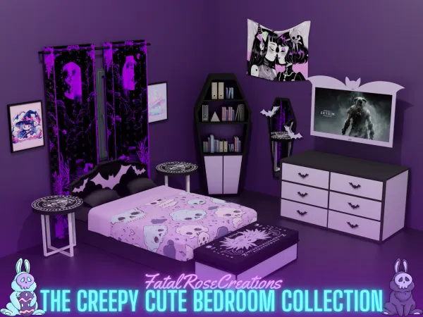 The Creepy Cute Bedroom Collection - The Sims 4 Custom Content