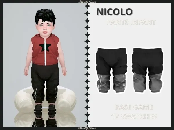Alpha Nicolo Pants Infant - The Sims 4 Custom Content