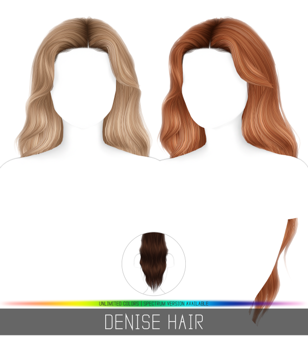 Alpha DENISE HAIR by simsfinds - The Sims 4 Custom Content