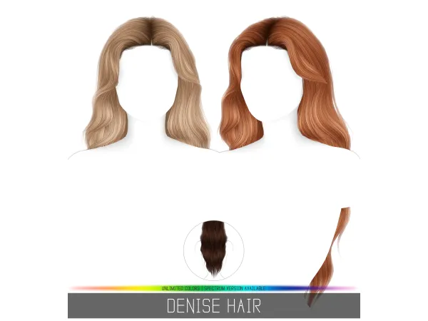 Alpha DENISE HAIR by simpliciaty - The Sims 4 Custom Content