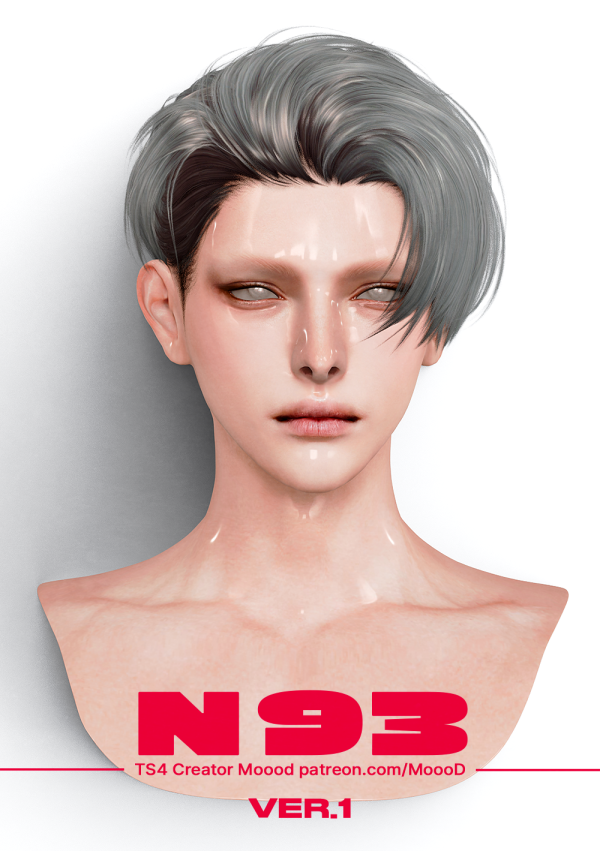 Alpha [SIMS4TS4] MoooD Hair N93 VER1 by simsfinds - The Sims 4 Custom Content
