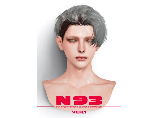 Alpha [SIMS4TS4] MoooD Hair N93 VER1 - The Sims 4 Custom Content