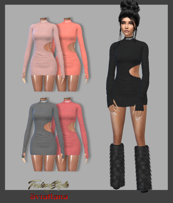 Alpha dress by fusionstylesims4 - The Sims 4 Custom Content