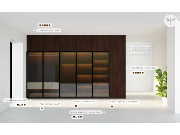 Alpha Celeste Walk In Closet Set pt 2 - The Sims 4 Custom Content