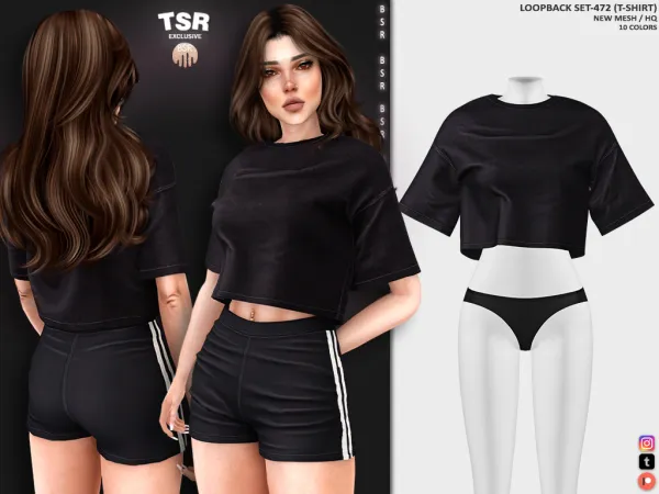 Alpha LOOPBACK SET 472 BD1248 BD1249 - The Sims 4 Custom Content