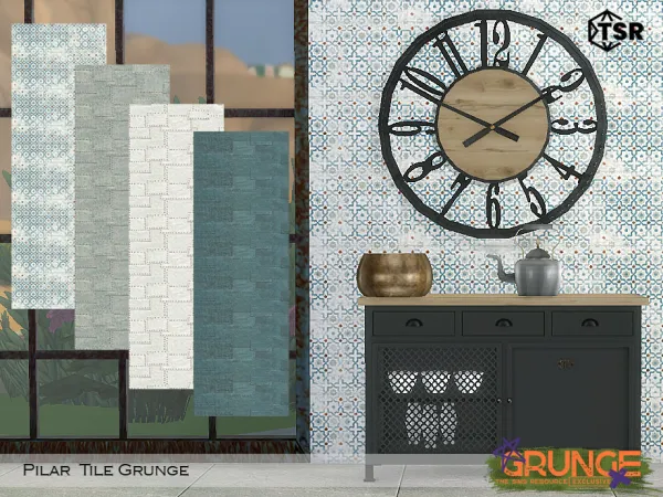 Mix Tile Grunge - The Sims 4 Custom Content