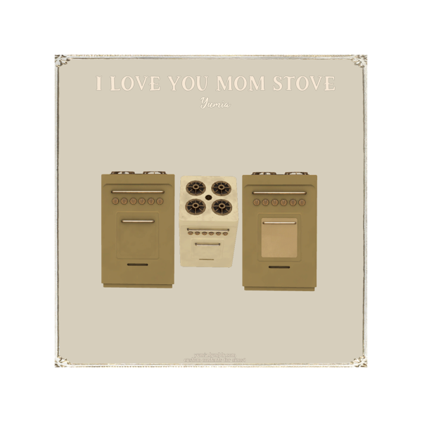 Alpha I LOVE YOU MOM STOVE by simsfinds - The Sims 4 Custom Content