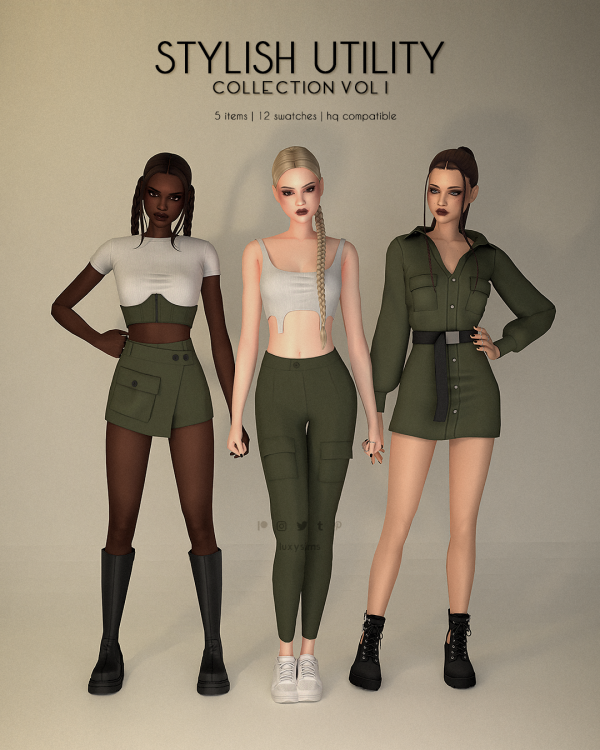 Alpha Stylish Utility Collection I [COMPLETE] by luxysims - The Sims 4 Custom Content