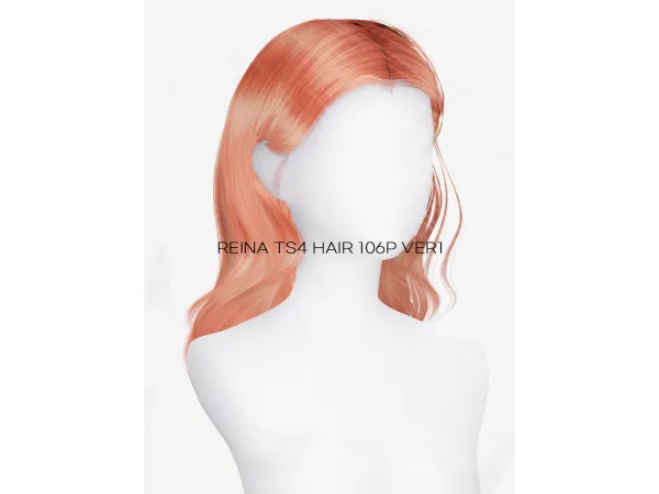 Alpha REINA HAIR 106P VER1 by ReinaSims4 - The Sims 4 Custom Content