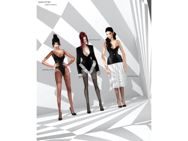 Alpha MABLY X PRADA by Mably - The Sims 4 Custom Content