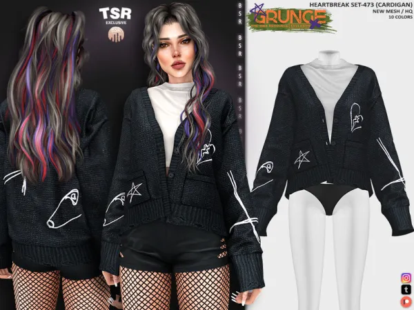 Alpha HEARBREAK SET 473 BD1250 BD1251 - The Sims 4 Custom Content