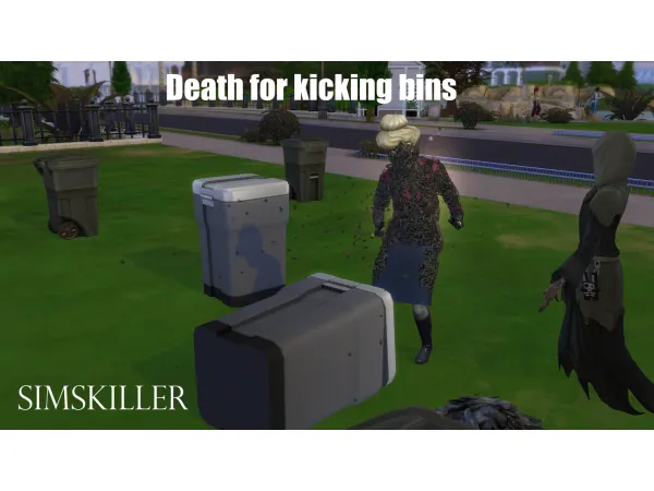 Maxis Match Death by Kicking Bins by SimsKiller - The Sims 4 Custom Content