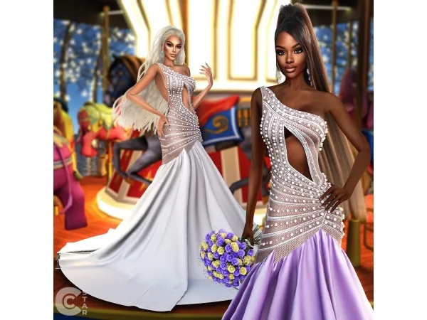 Alpha Bridal Dress with Flowing Tulle cool_content_star - The Sims 4 Custom Content
