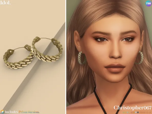 Mix IDOL EARRINGS - The Sims 4 Custom Content