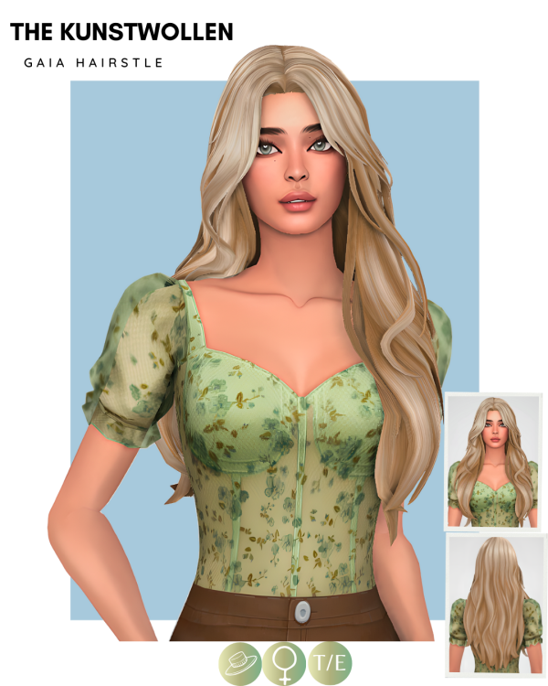 Maxis Match Gaia hairstyle by simsfinds - The Sims 4 Custom Content