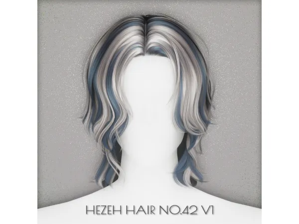 Alpha [Hezeh]Hair_No42_V1 - The Sims 4 Custom Content