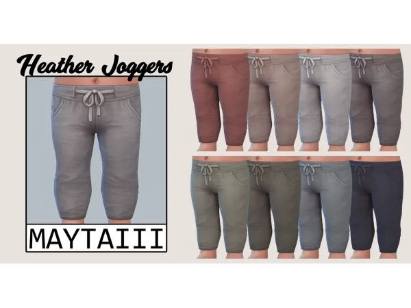 Maxis Match Infant heather joggers by maytaiii - The Sims 4 Custom Content